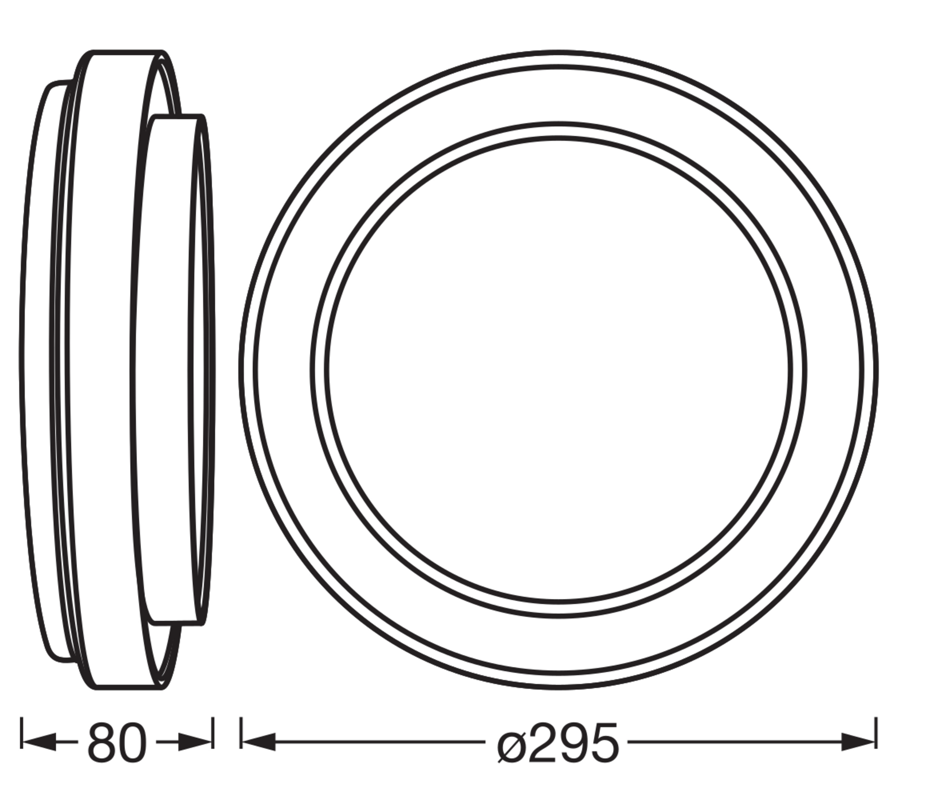 Osram Led Deckenleuchte "Orbis Razon", 295 mm, 16W, 830, schwarz