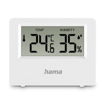 Hama Thermometer und Hygrometer "Ebro", digital, für innen oder außen, Weiß Hama Thermometer und Hygrometer "Ebro", digital, für innen oder außen, Weiß
