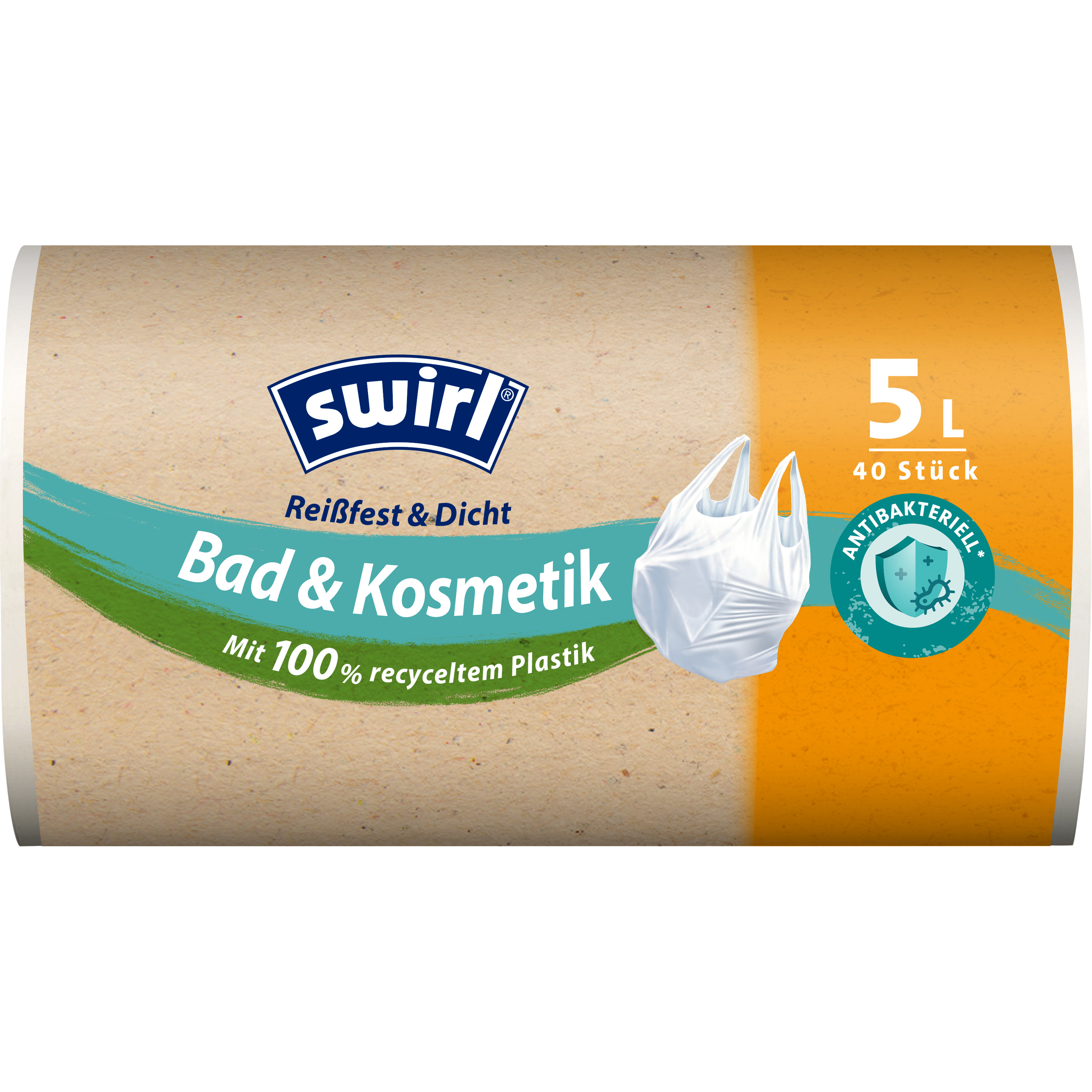 Swirl® Tragegriff-Müllbeutel Bad- & Kosmetik, 5 l Swirl® Tragegriff-Müllbeutel Bad- & Kosmetik, 5 l