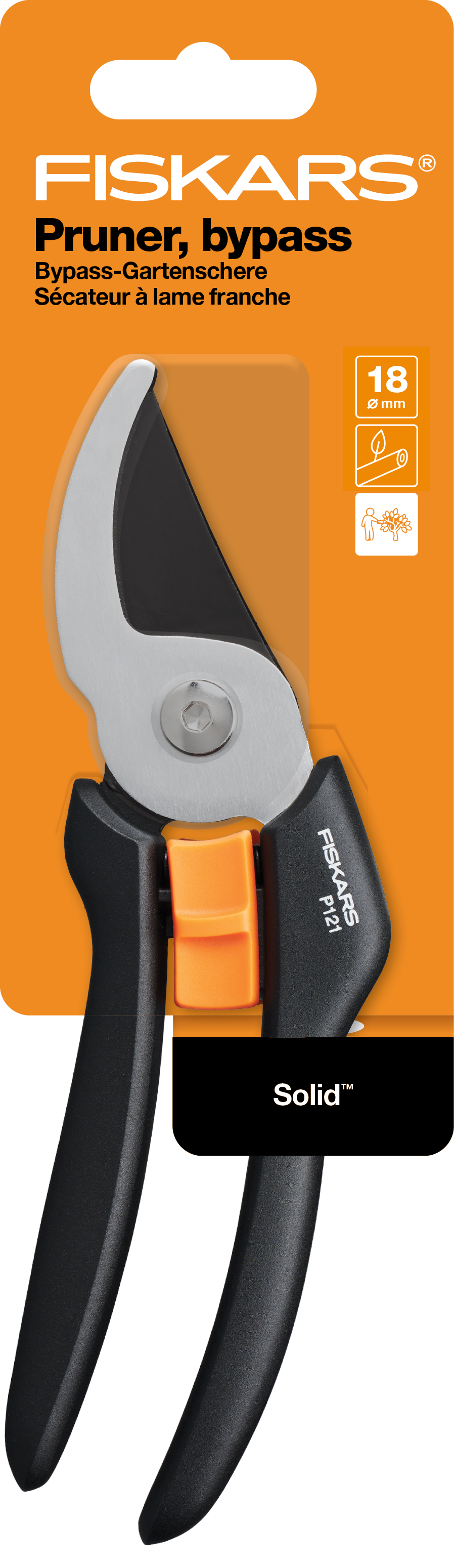 Fiskars Solid Bypass-Gartenschere P121 Fiskars Solid Bypass-Gartenschere P121