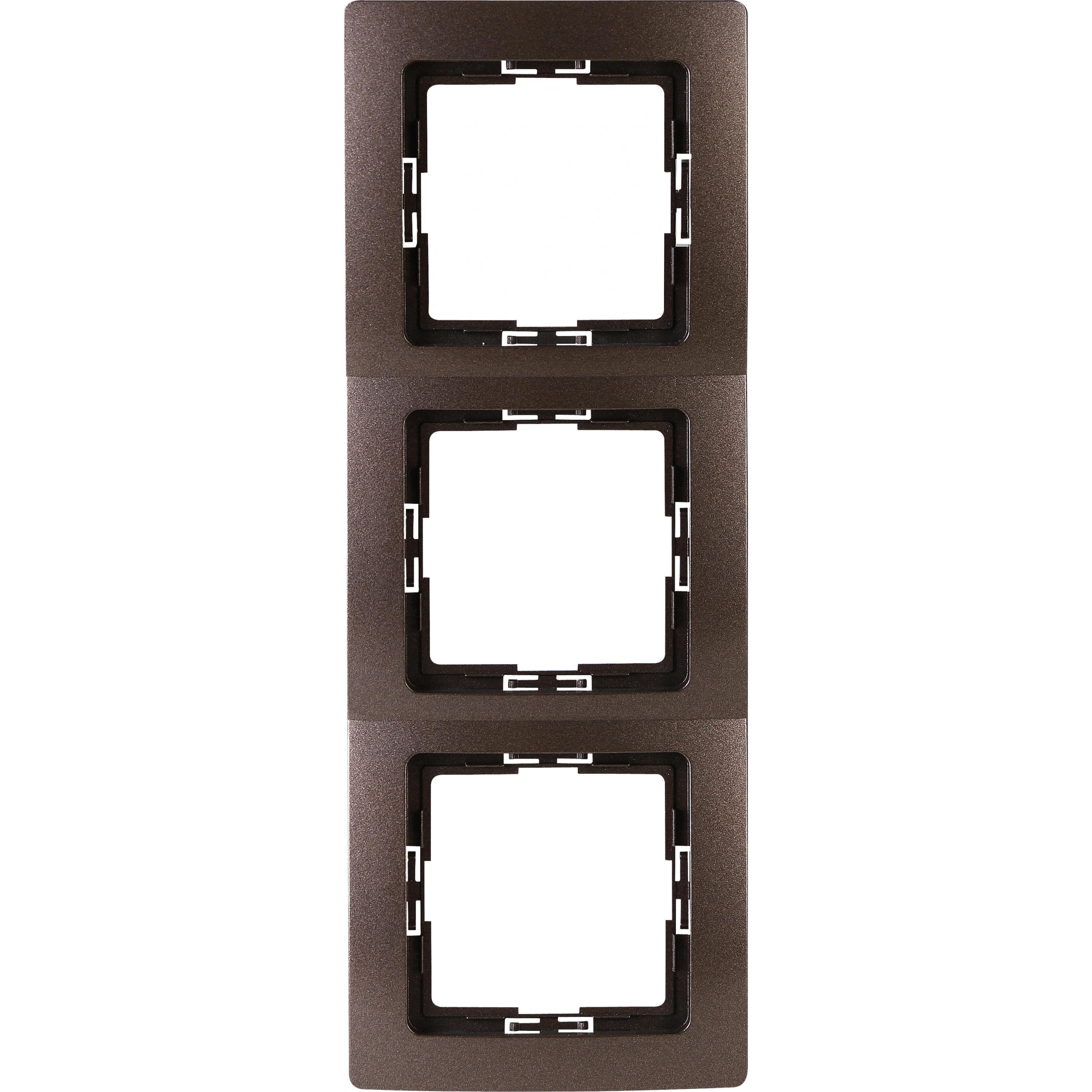 Kopp PARIS Abdeckrahmen 3-fach, palisander Kopp PARIS Abdeckrahmen 3-fach, palisander