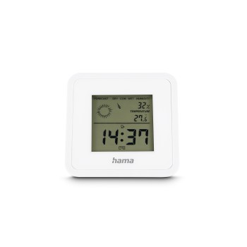 Hama Thermometer und Hygrometer "Borneo", digital, für innen, Weiß Hama Thermometer und Hygrometer "Borneo", digital, für innen, Weiß