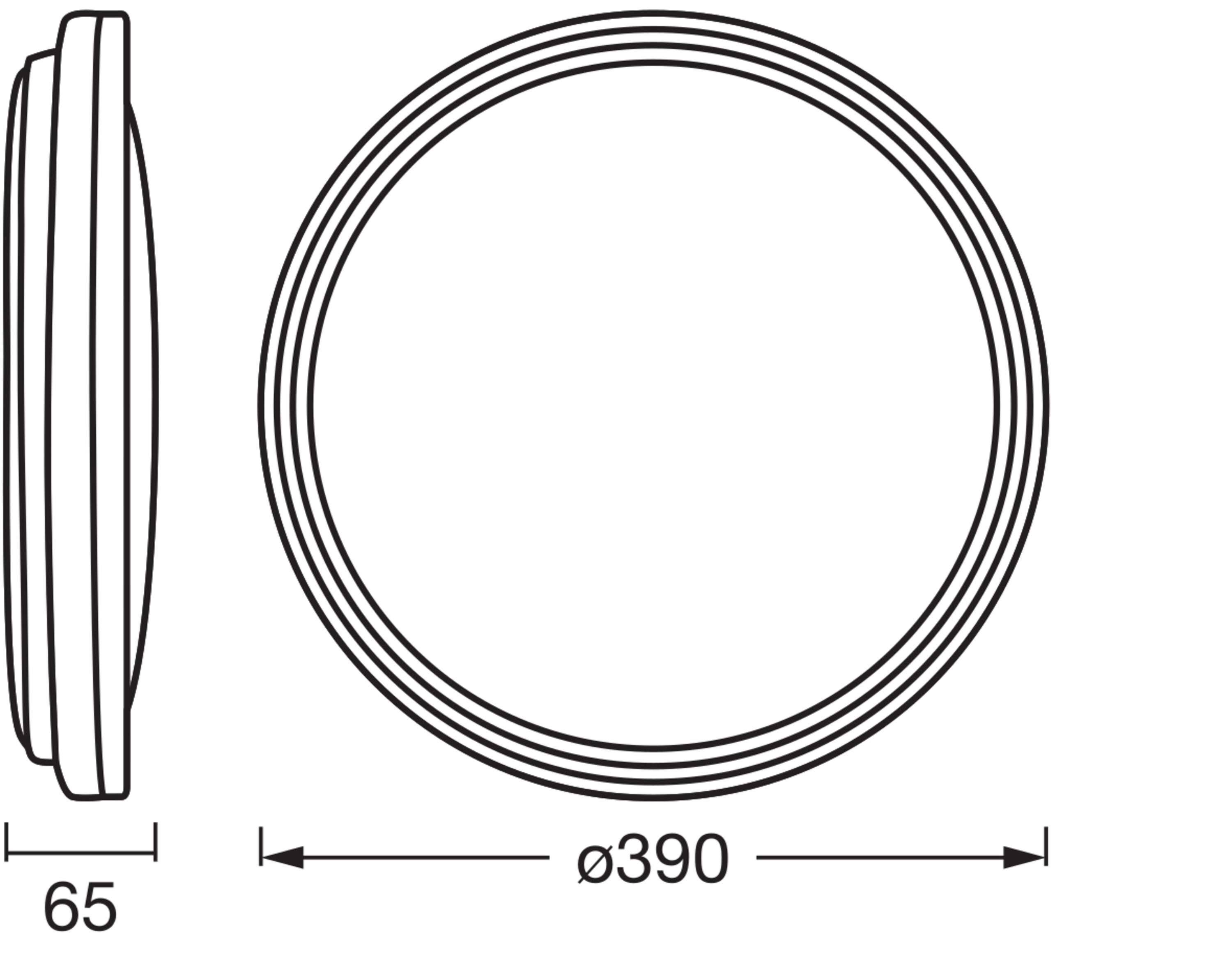 Osram Orbis Helman Deckenleuchte, 390 mm, weiß/silber