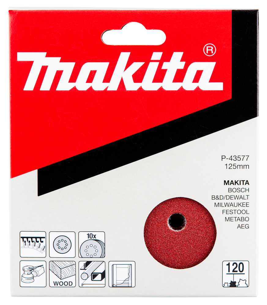 Makita Schleifscheibe P120 125 mm, Klett