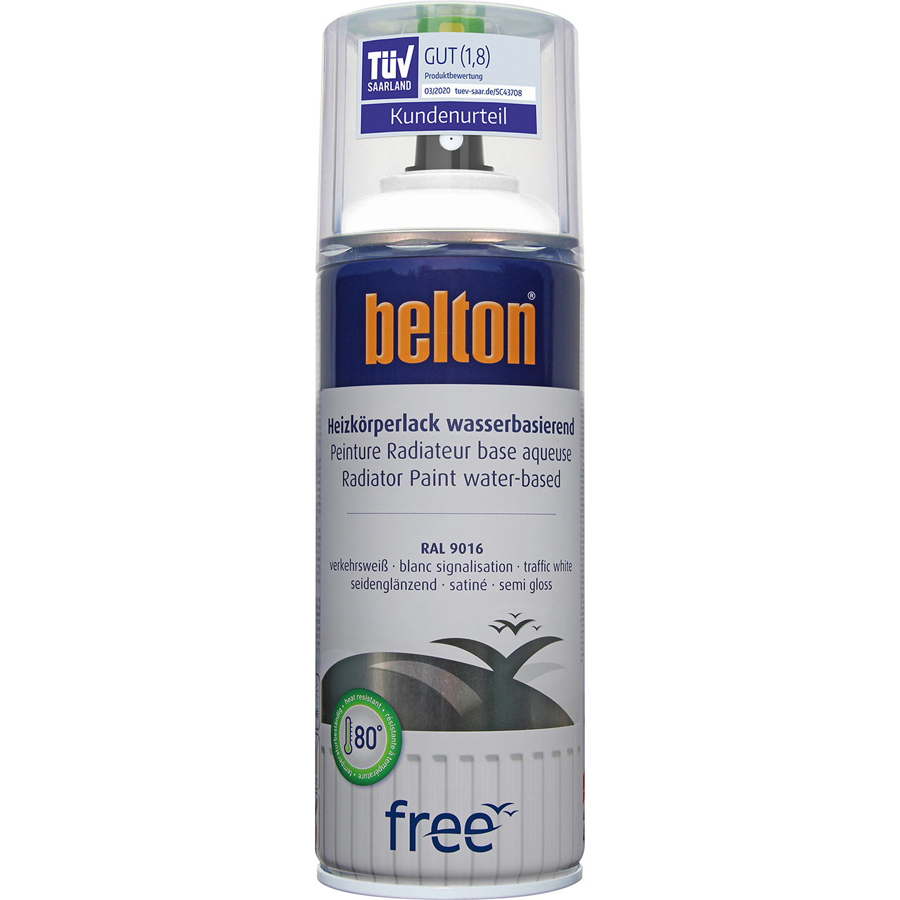 belton free Heizkörperlack seidenglänzend, 400ml