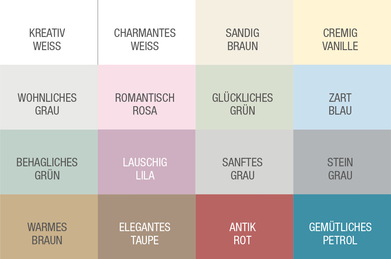 farbpalette-kreidefarbe Bondex Kreidefarbe Charmantes Weiß, 0,5L