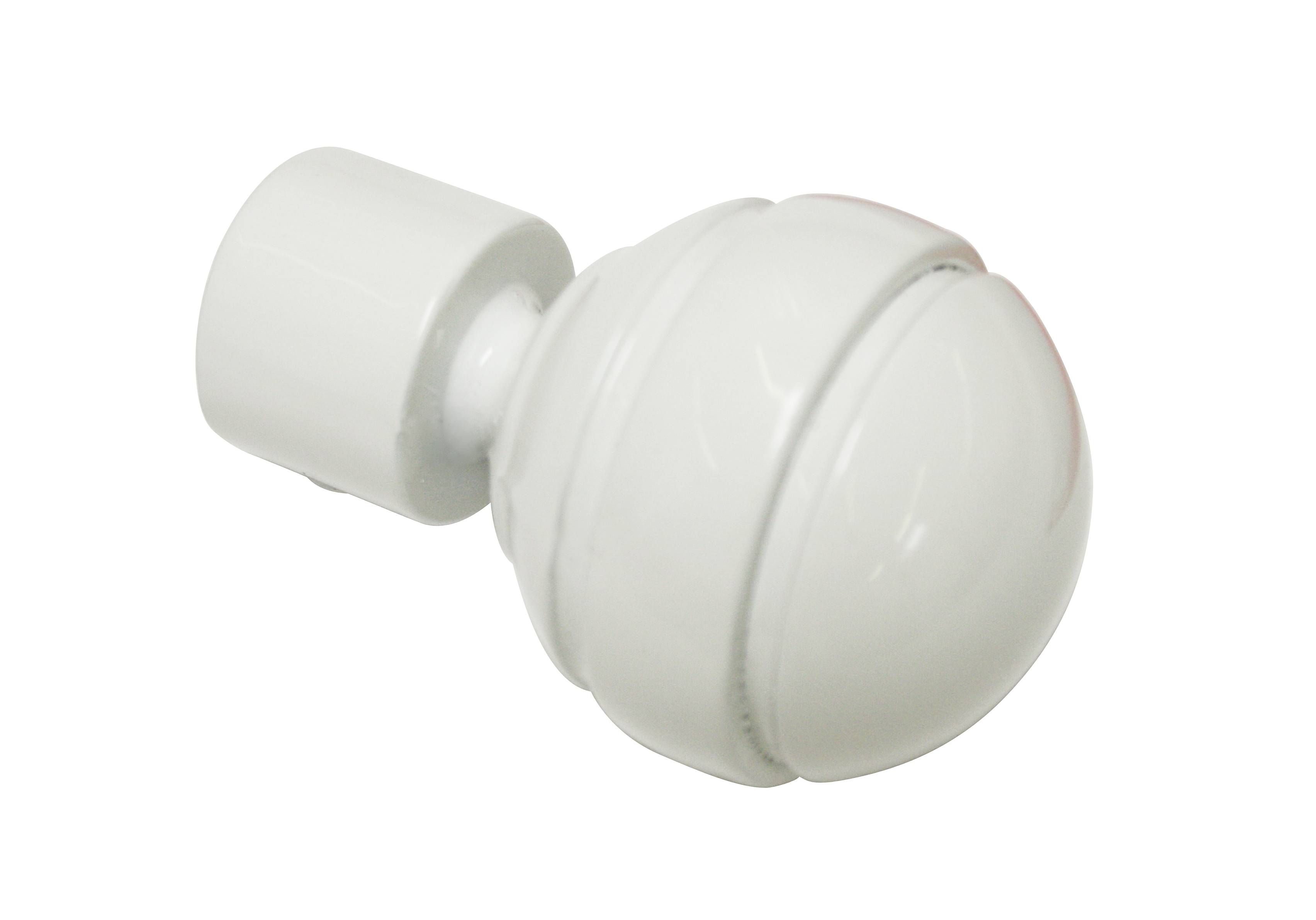 405948_01 GARDINIA ENDKNOPF KUGEL CHICAGO 20 MM WEISS