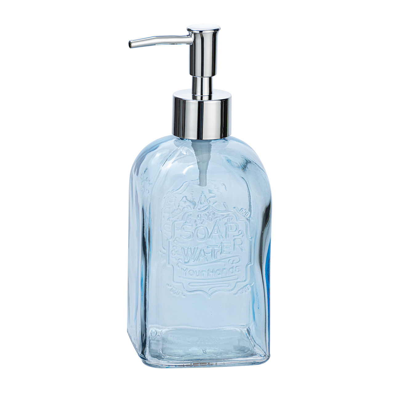 733811-Seifenspender-Mod-Vetro-eckig-blau_FS_01 WENKO SEIFENSPENDER VETRO ECKIG BLAU