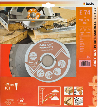 587433-300 Kwb HM-Kreissägeblatt 75E, 200 x 30 mm