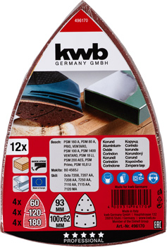 496170-300 Kwb PSM Haftscheiben, 100 x 62 mm