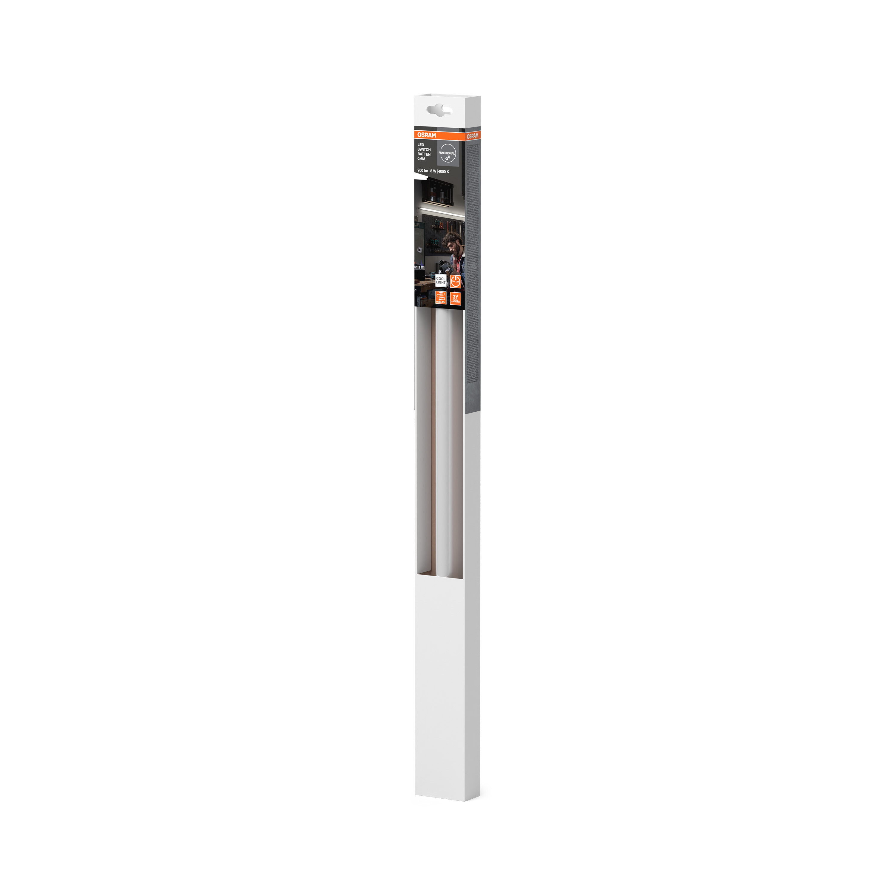 Osram Lichtleiste "LED Switch Batten", 600 mm, 8W, 4000K