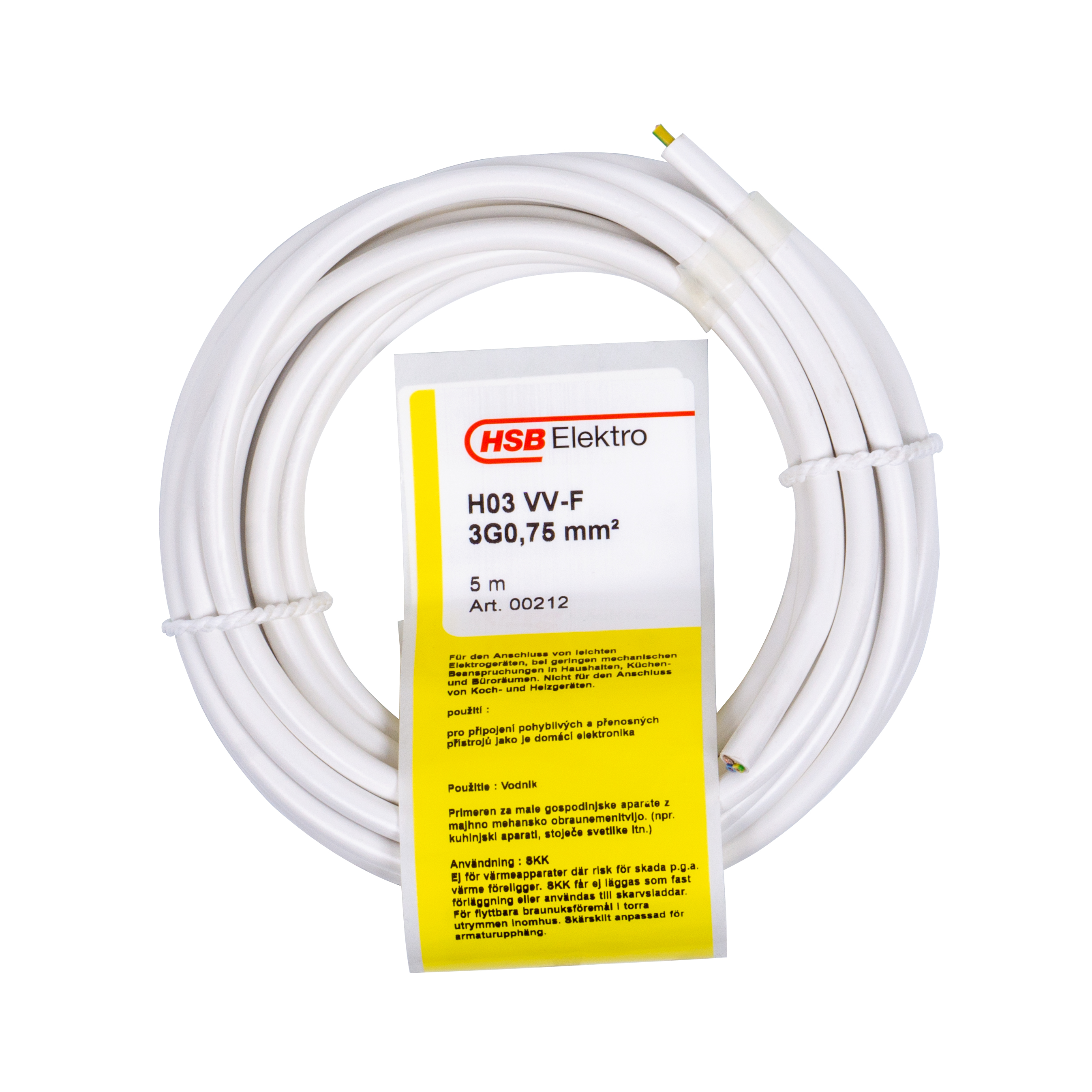 370384l8c16qXmOKfYe SCHLAUCHLEITUNG H03VV-F 3G0,75MM²,5M,WS