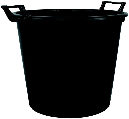 348372-34404014-L PFLANZCONTAINERTOPF M.GRIFF 40CM SCHWARZ