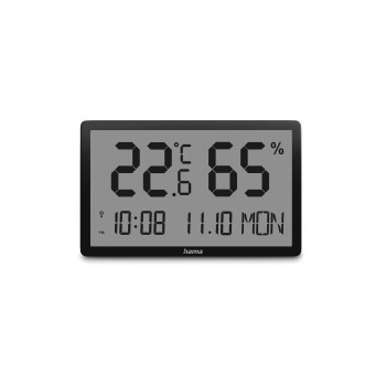 Hama Thermometer und Hygrometer "Lombok", digital, für innen, Schwarz