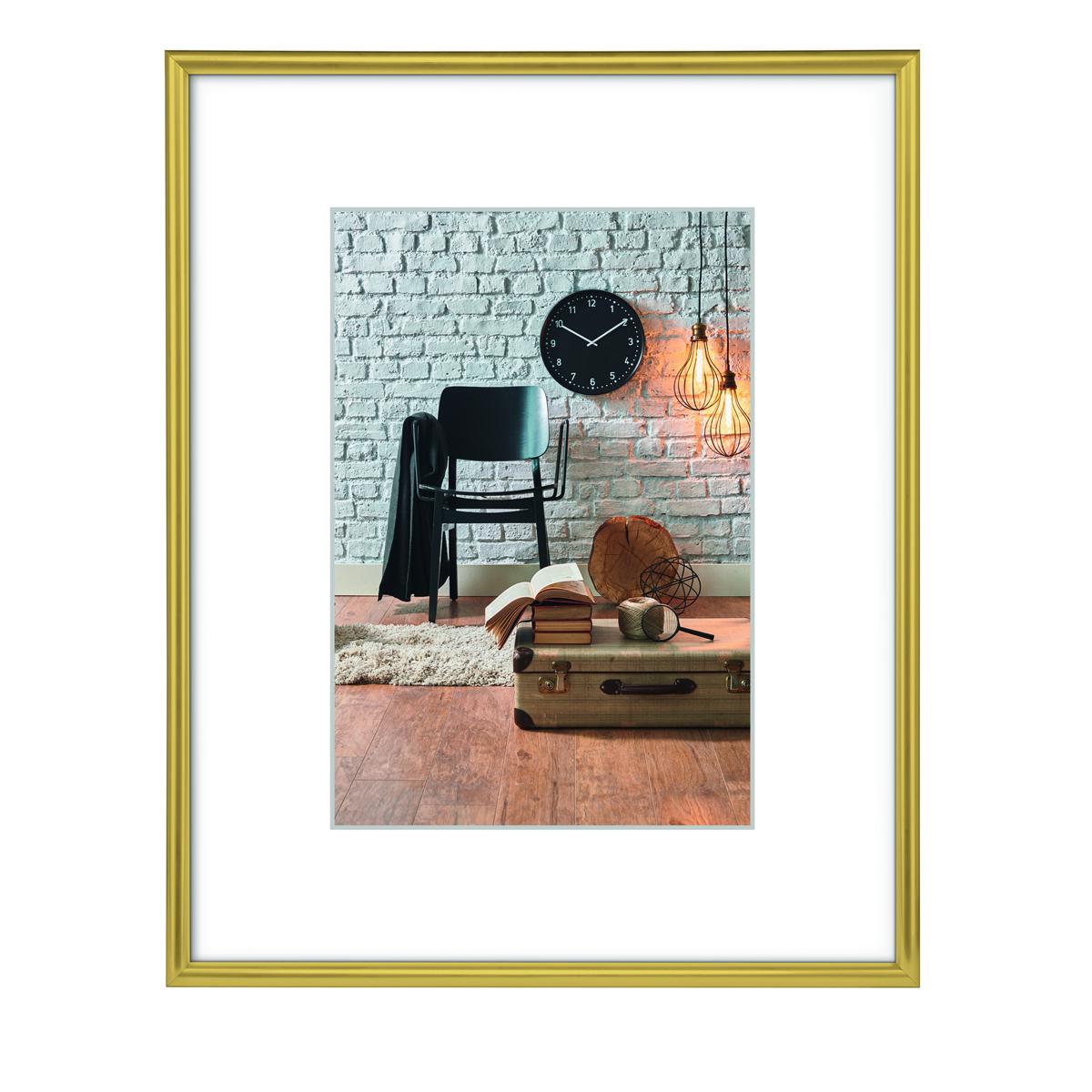568396_66399 HAMA KUNSTSTOFFRAHMEN SEVILLA DEKOR GOLD MATT 18X24 CM