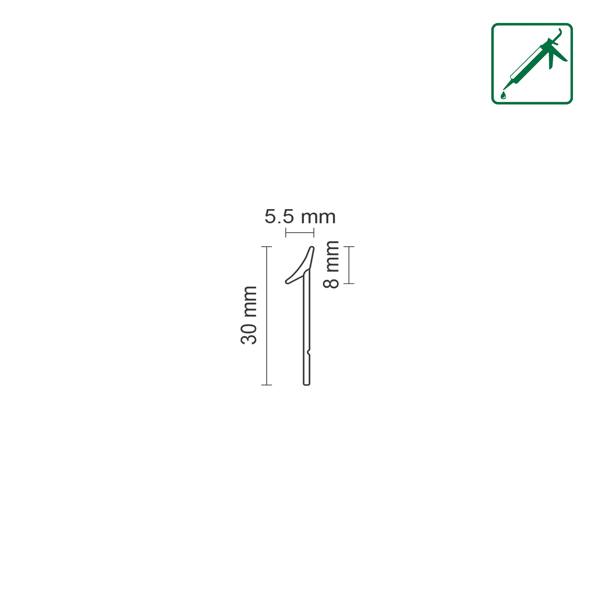 Neuhofer Dichtprofil silco-flex, transparent, Länge: 420 cm