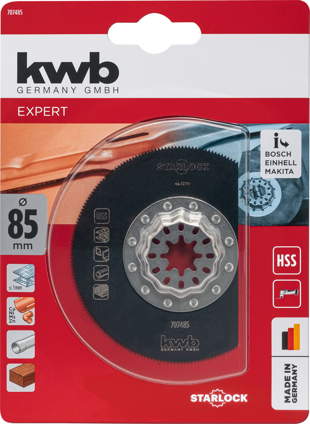 Kwb Sägeblatt HSS halbrund, 85 mm Kwb Sägeblatt HSS halbrund, 85 mm