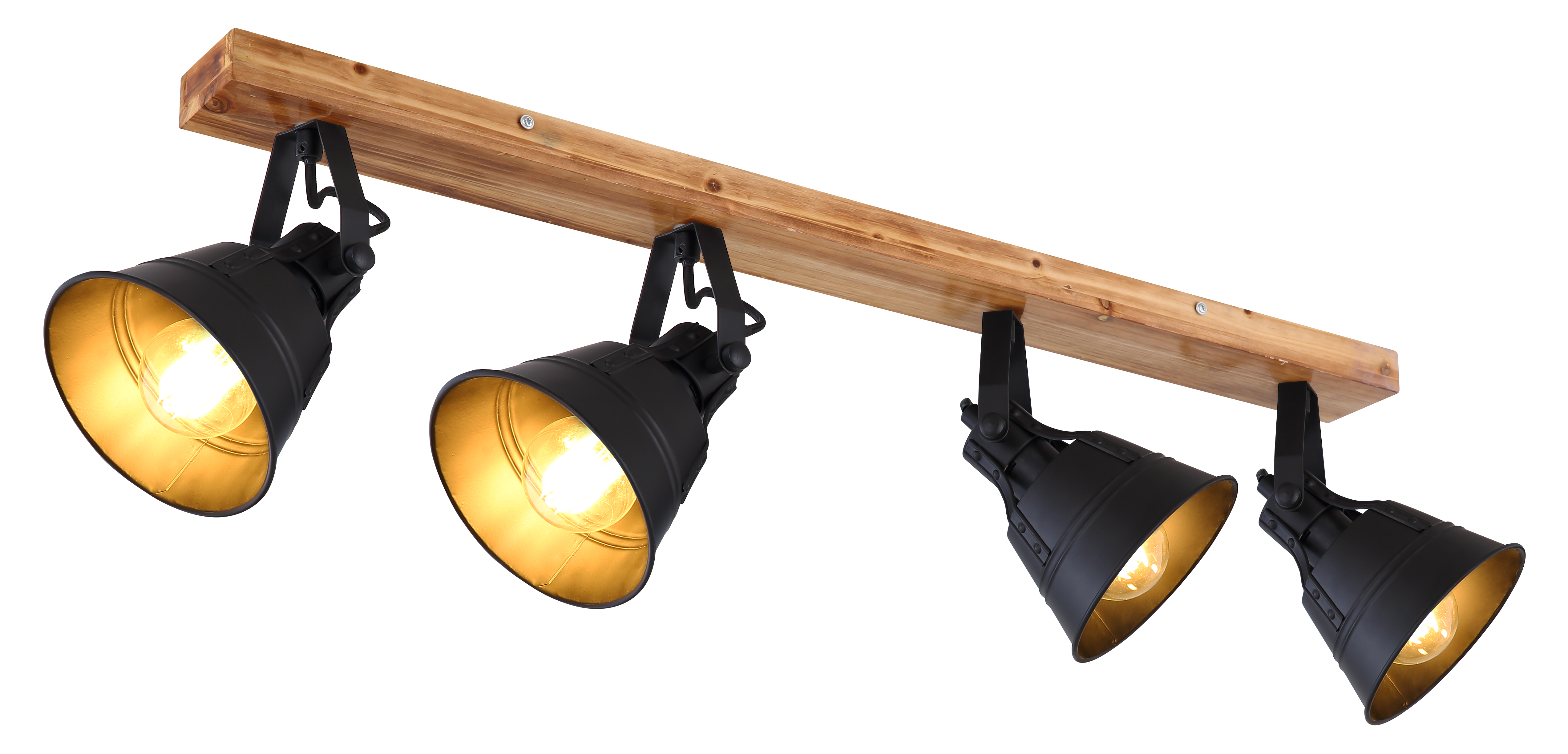 779578-1 Globo Strahler Holz Braun/schwarz vierflammig