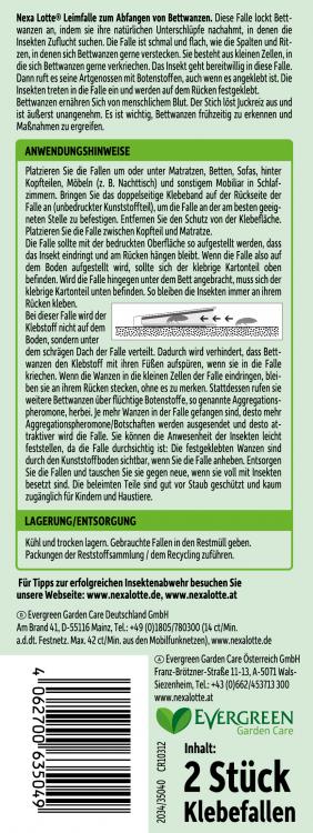 Nexa Lotte Bettwanzen Leimfalle, 2 Stück Nexa Lotte Bettwanzen Leimfalle, 2 Stück