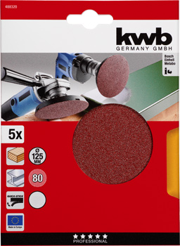 Kwb Klett-Schleifscheiben, 125 mm, K80