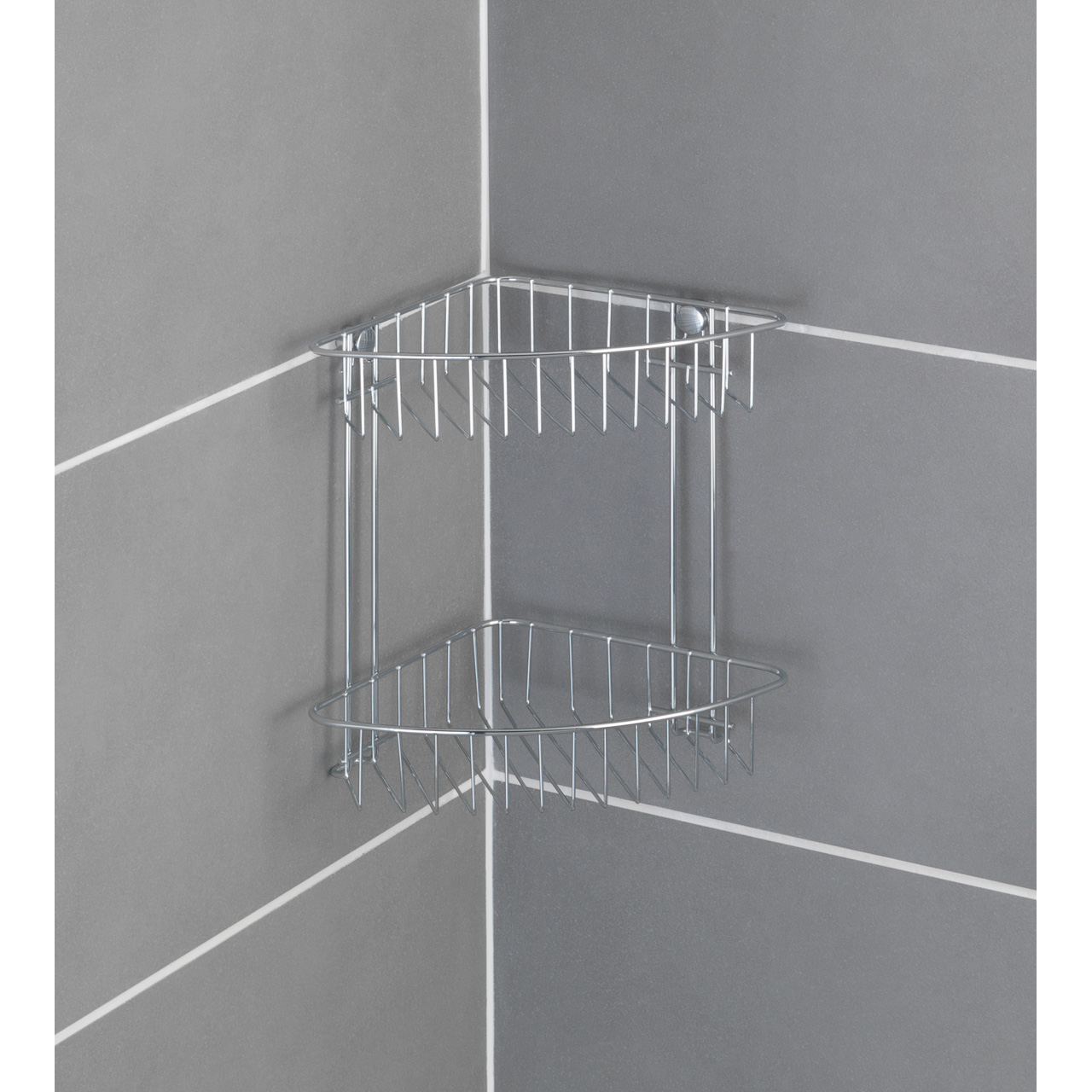 741891-Eckregal-2-Etagen-Classic-chrom_AMBI_02 WENKO CLASSIC ECKREGAL 2 ETAGEN