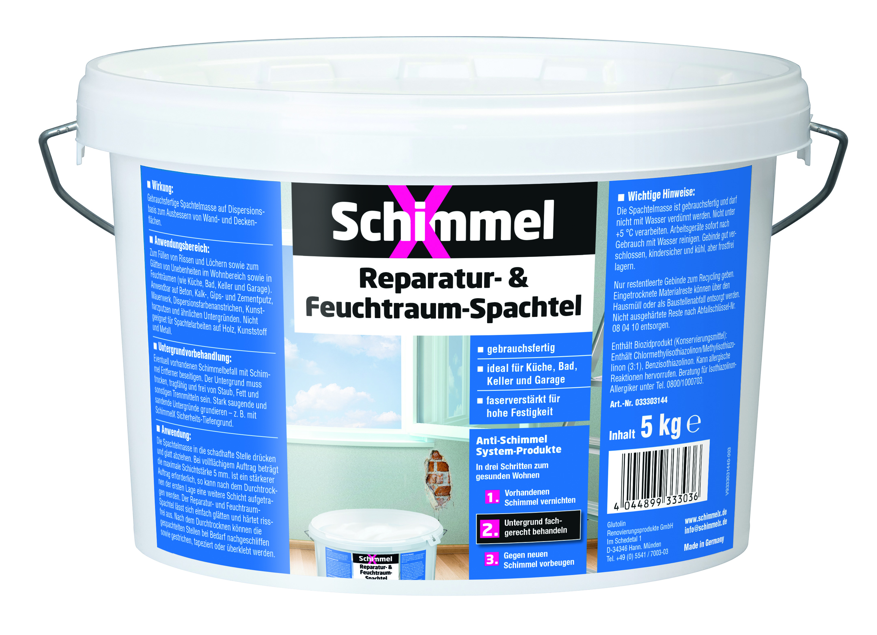SchimmelX Reparatur- & Feuchtraum-Spachtel, 5 kg SchimmelX Reparatur- & Feuchtraum-Spachtel, 5 kg