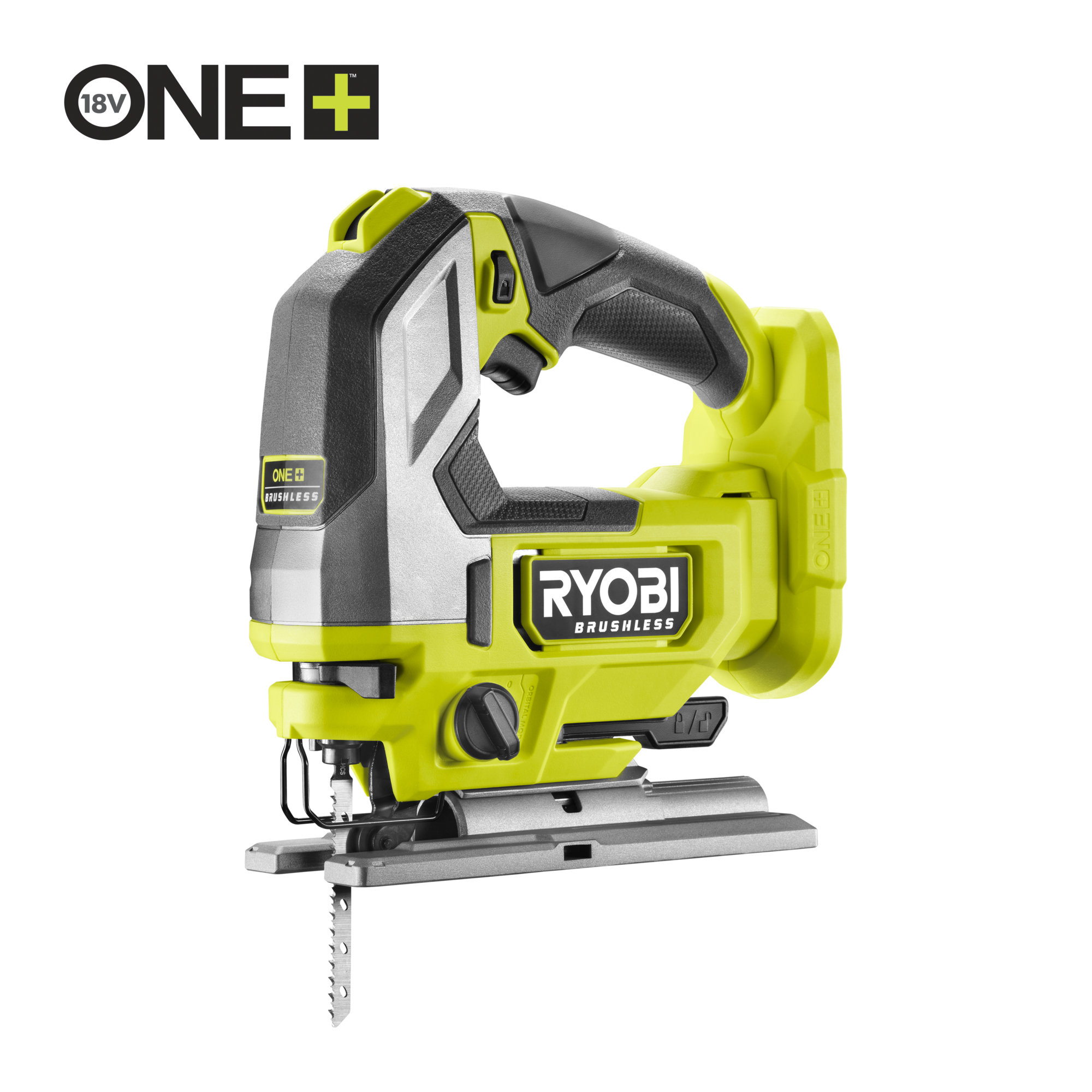 Ryobi 18 V ONE+ Brushless Akku-Stichsäge, RJS18BL-0, Hublänge 25 mm, ohne Akku und Ladegerät Ryobi 18 V ONE+ Brushless Akku-Stichsäge, RJS18BL-0, Hublänge 25 mm, ohne Akku und Ladegerät