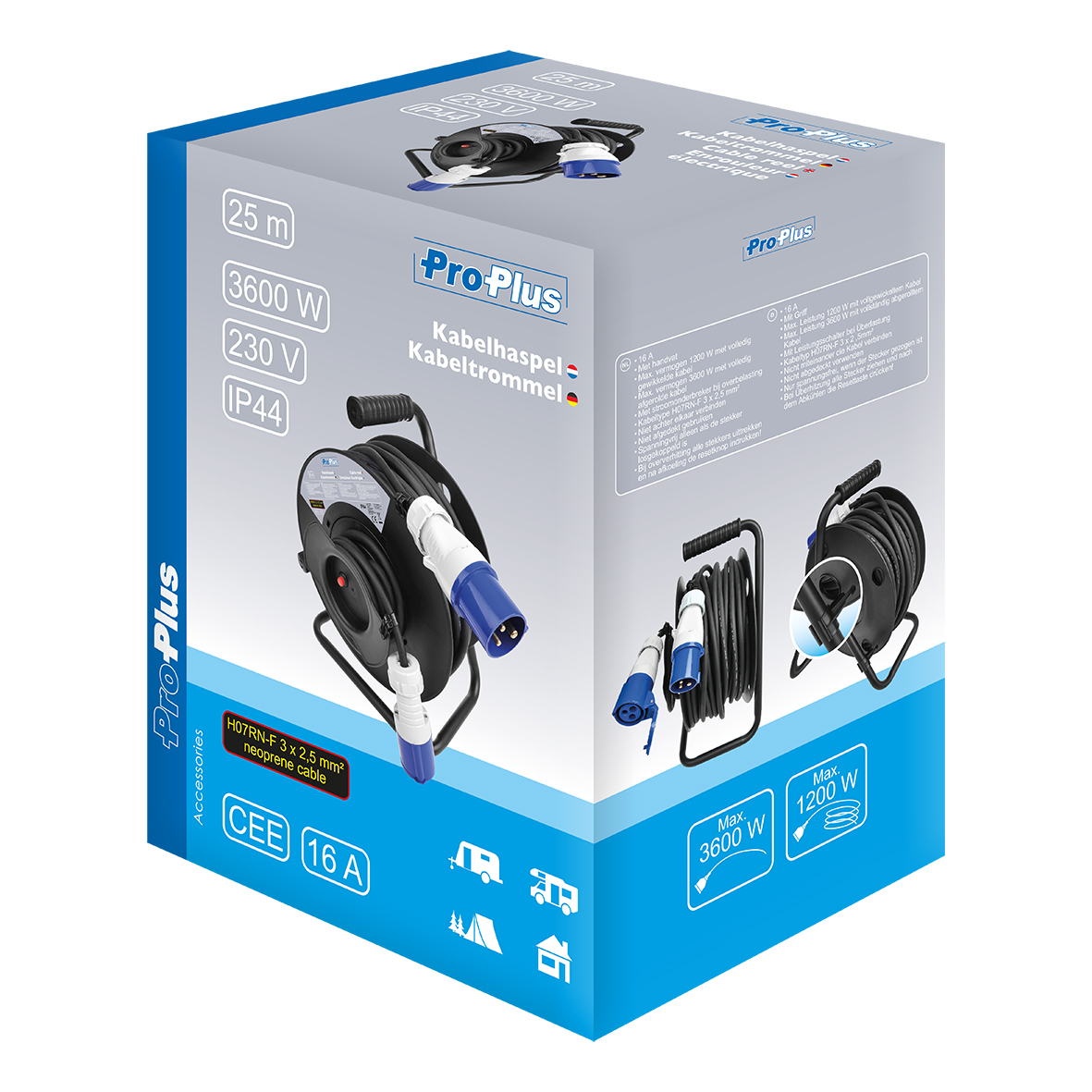 ProPlus Kabeltrommel CEE 25 m, 3 x 2,5 mm² ProPlus Kabeltrommel CEE 25 m, 3 x 2,5 mm²