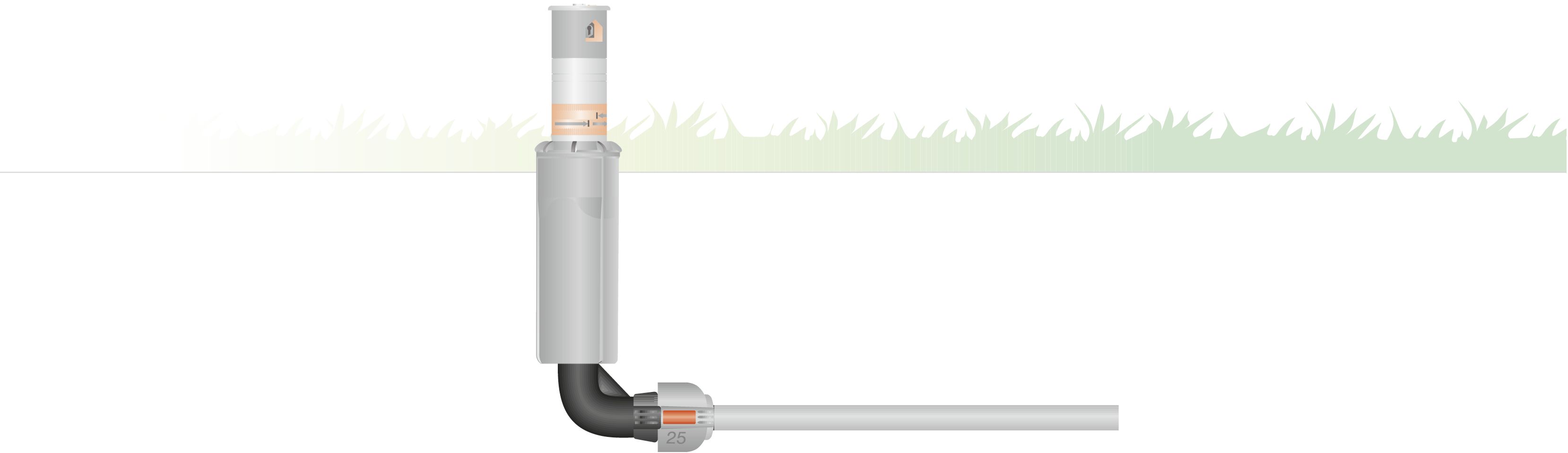 Gardena Sprinklersystem L-Stück 25mm x 1/" AG