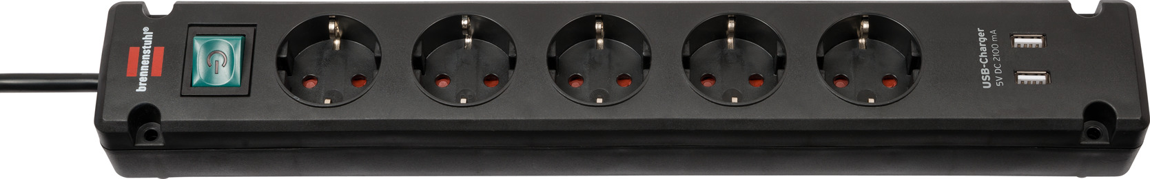 4007123657025_1150660315_A001_normal BRENNENSTUHL STECKDOSENLEISTE BREMOUNTA 5FACH + USB SCHWARZ