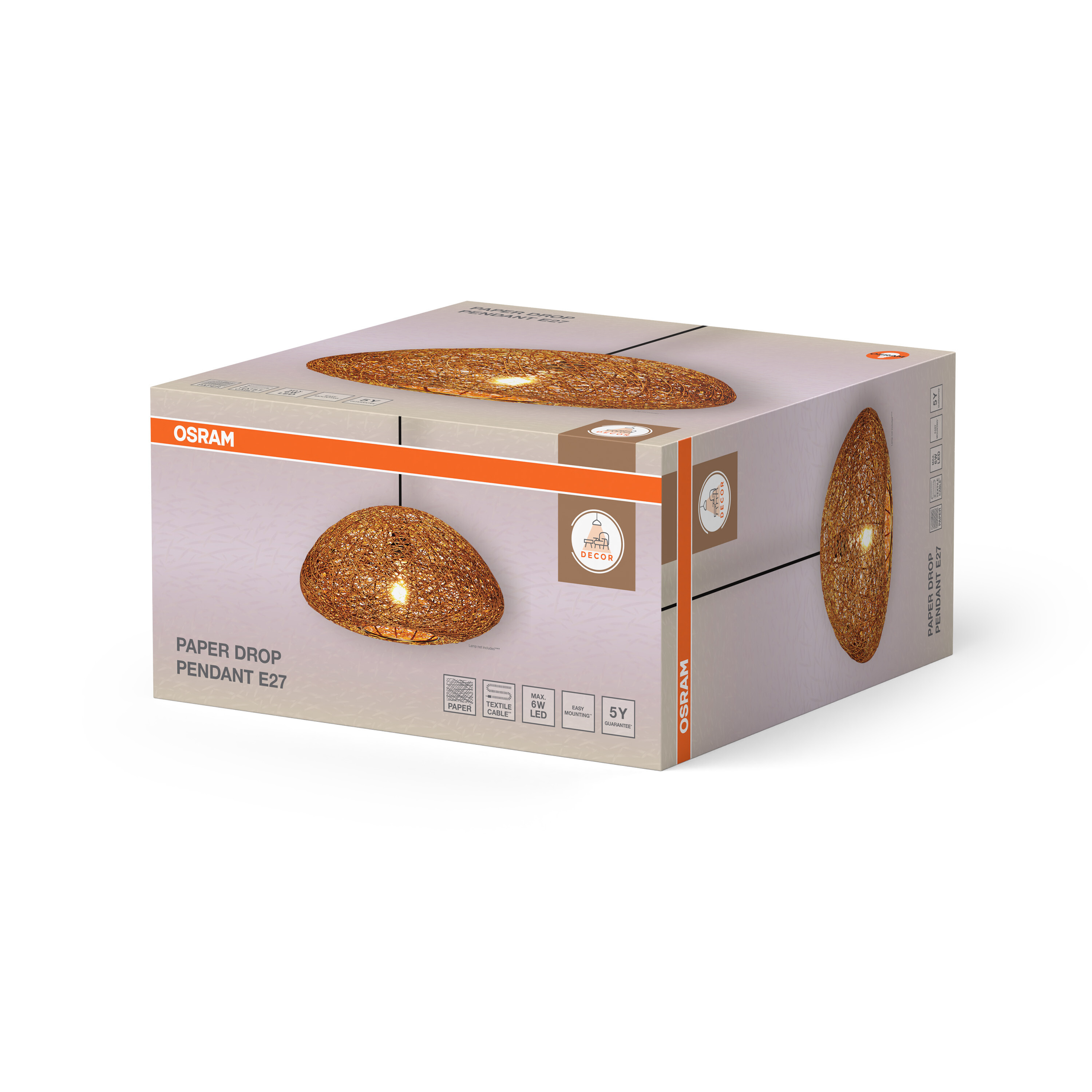 Osram Decor Pendelleuchte Pendant, 1xE27, schwarz