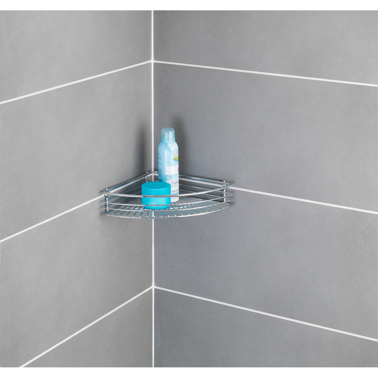 422838-Bad-Eckwandablage-Milano-1-Etage_AMBI_01 WENKO ECKWANDABLAGE MILANO 1ETAGE 22,5X31X6