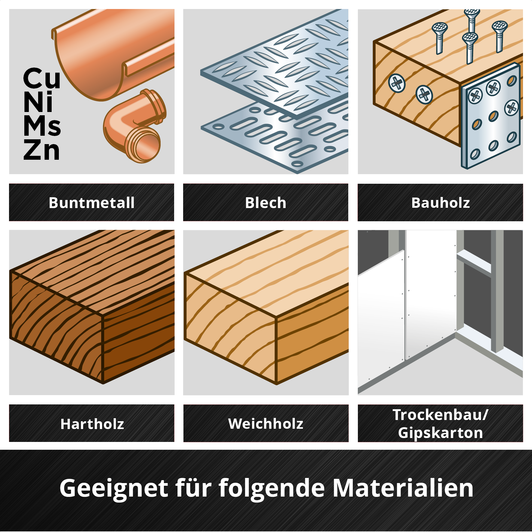 Einhell Universal-Multitool-Set mit Universalaufnahme, 17-tlg.