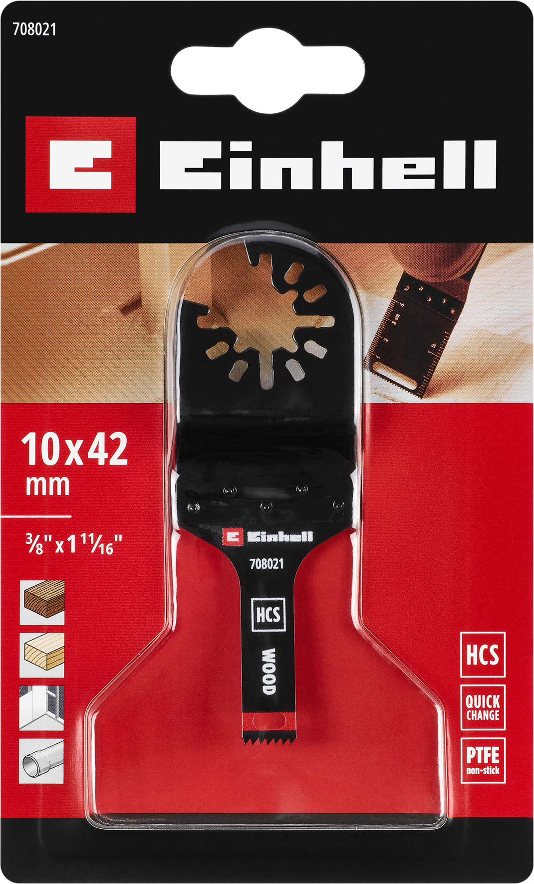 Einhell HCS-Tauchsägeblatt mit Universalaufnahme, gerade, 10 x 42 mm
