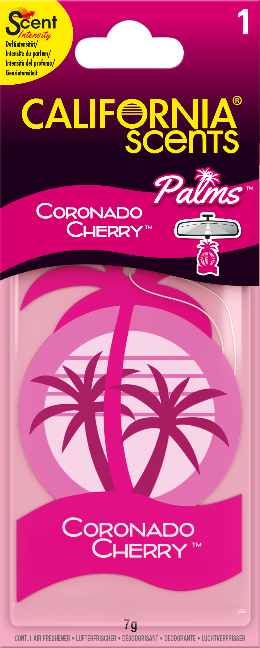 California Scents Auto-Lufterfrischer Papier Palme, Coronado Cherry California Scents Auto-Lufterfrischer Papier Palme, Coronado Cherry
