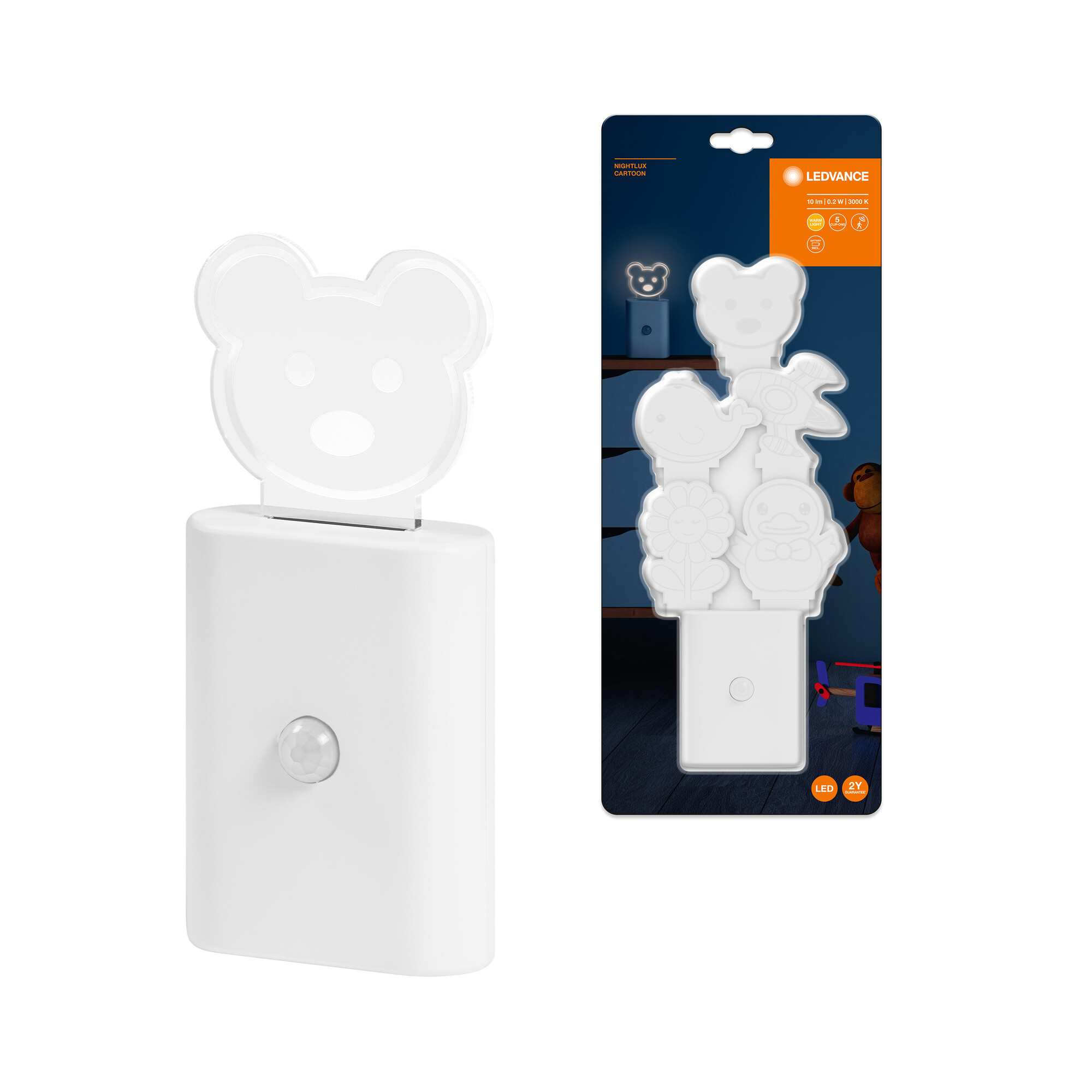 Ledvance Nachtlicht Sensor batteriebetrieben, warmweiß
