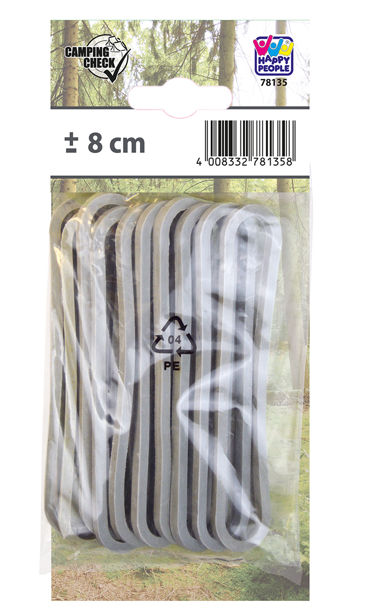 Happy Zeltspannringe gummi grau, 10 St. Happy Zeltspannringe gummi grau, 10 St.