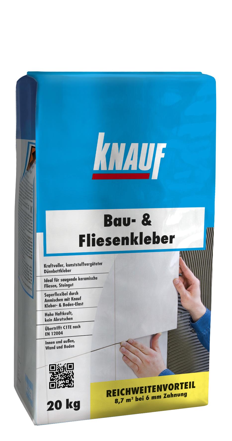4006379075805_BauFliesenkleber_20kg Knauf Bau- und Fliesenkleber, 20 kg