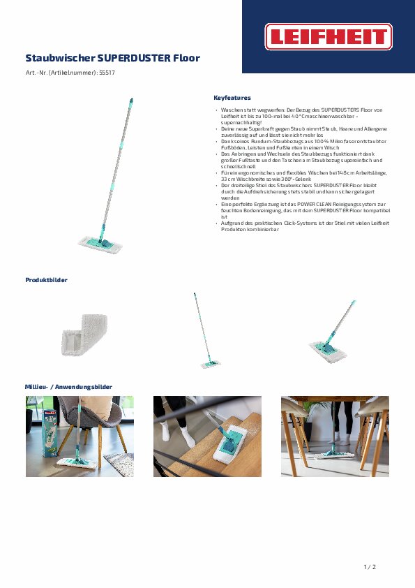 Leifheit Staubwischer SUPERDUSTER Floor