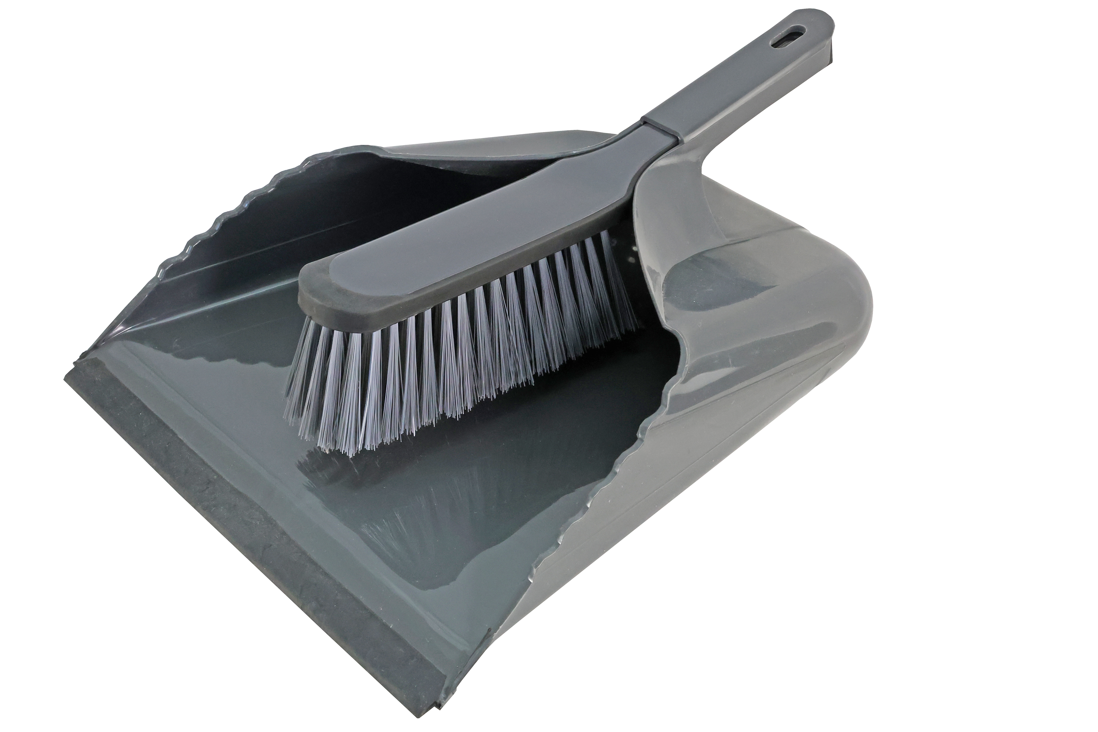 Bürstenmann Profi-Kehrgarnitur, 2K-Kunststoffkörper Grau Kunstborsten (L 37 cm x B 30 cm)