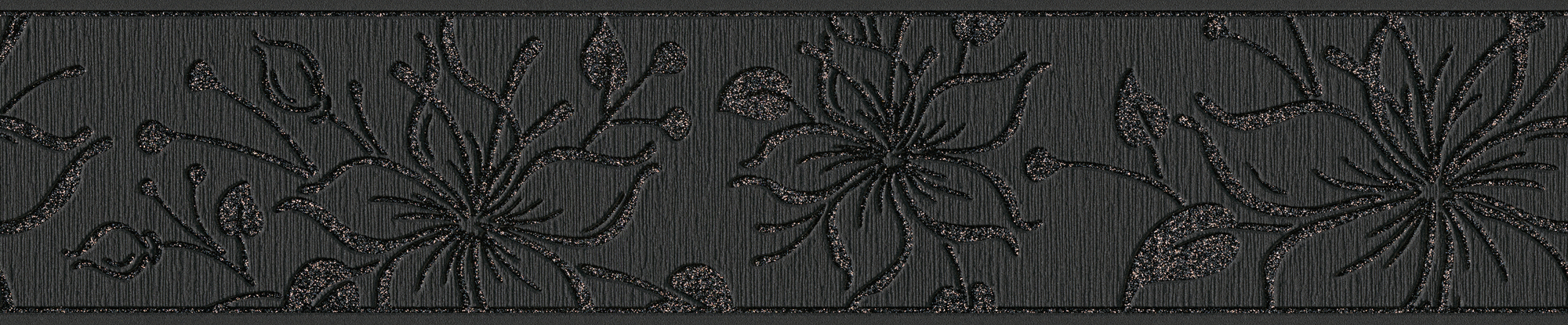 A.S. Création Bordüre, floral schwarz glitzer – selbstklebende wandborte mit blumenmuster A.S. Création Bordüre, floral schwarz glitzer – selbstklebende wandborte mit blumenmuster