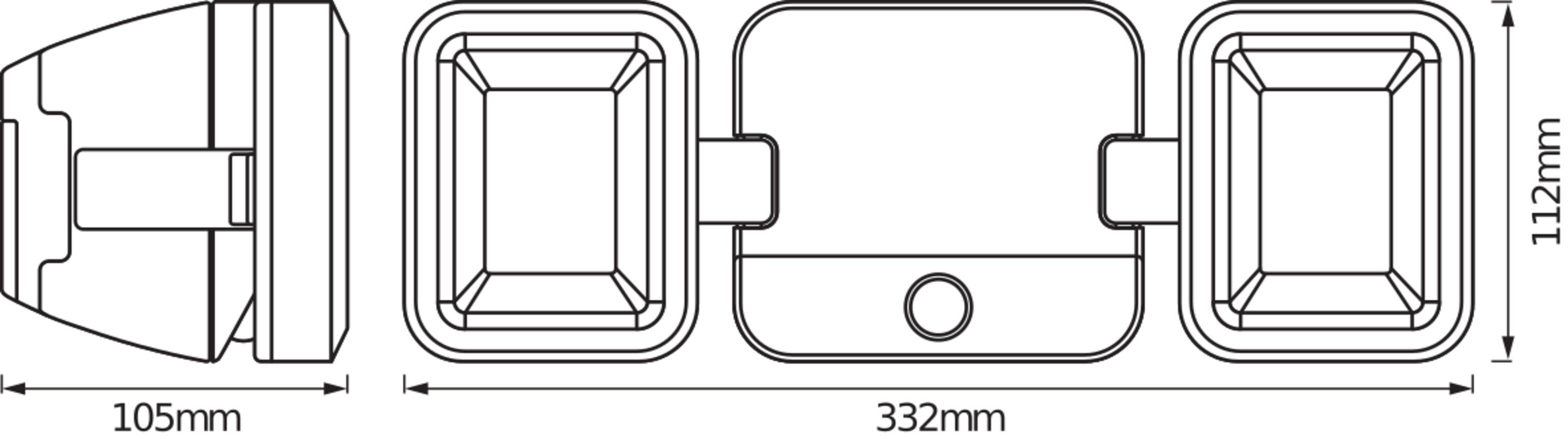 Osram LED Außenleuchte Battery Double, 10W, neutralweiß