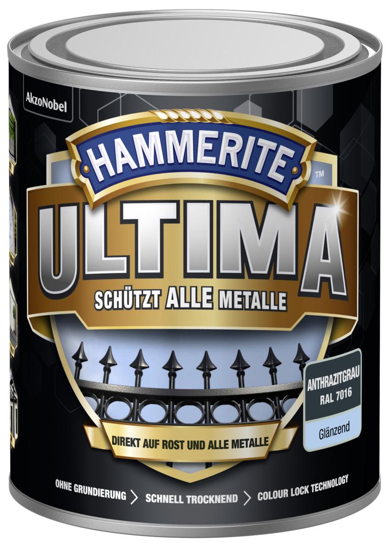 734600_4007591724366_5379734-Hammerite_ULTIMA_glaenzend_750ml_anthrazitgrau HAMMERITE  METALLSCHUTZLACK ULTIMATE GLZ ANTH.GRAU RAL 7016 750ML