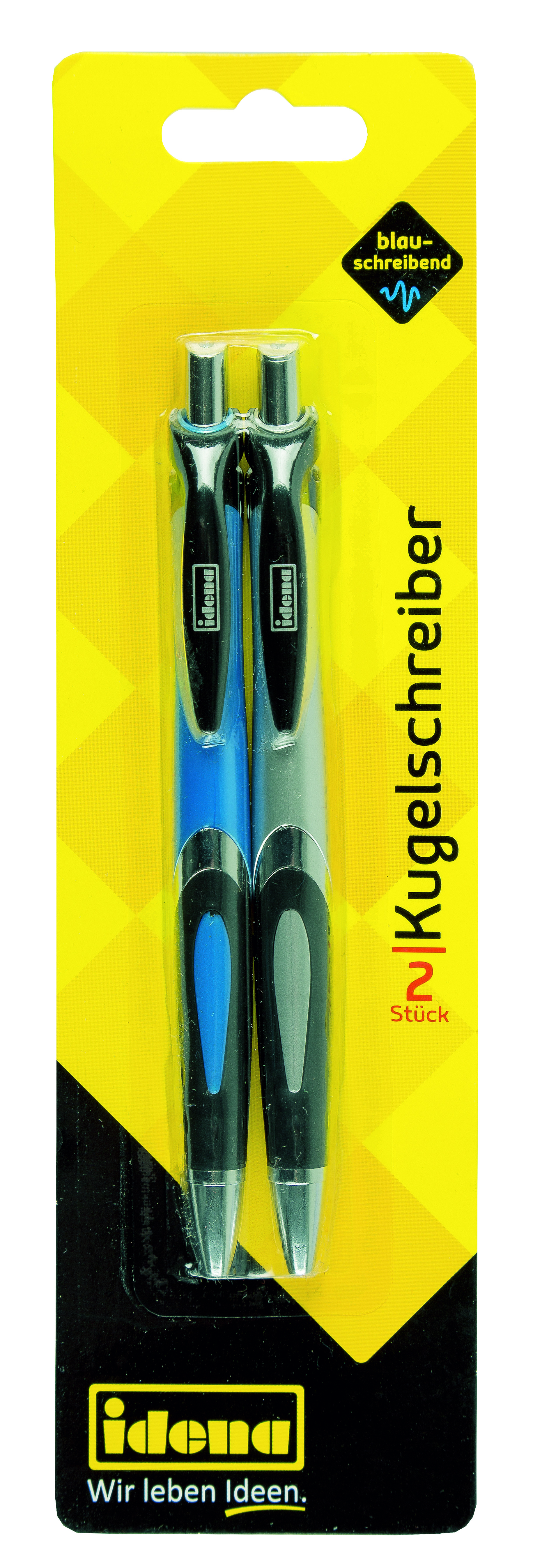 263553_512405 IDENA DRUCKKUGELSCHREIBER BL U SILBER 2ER