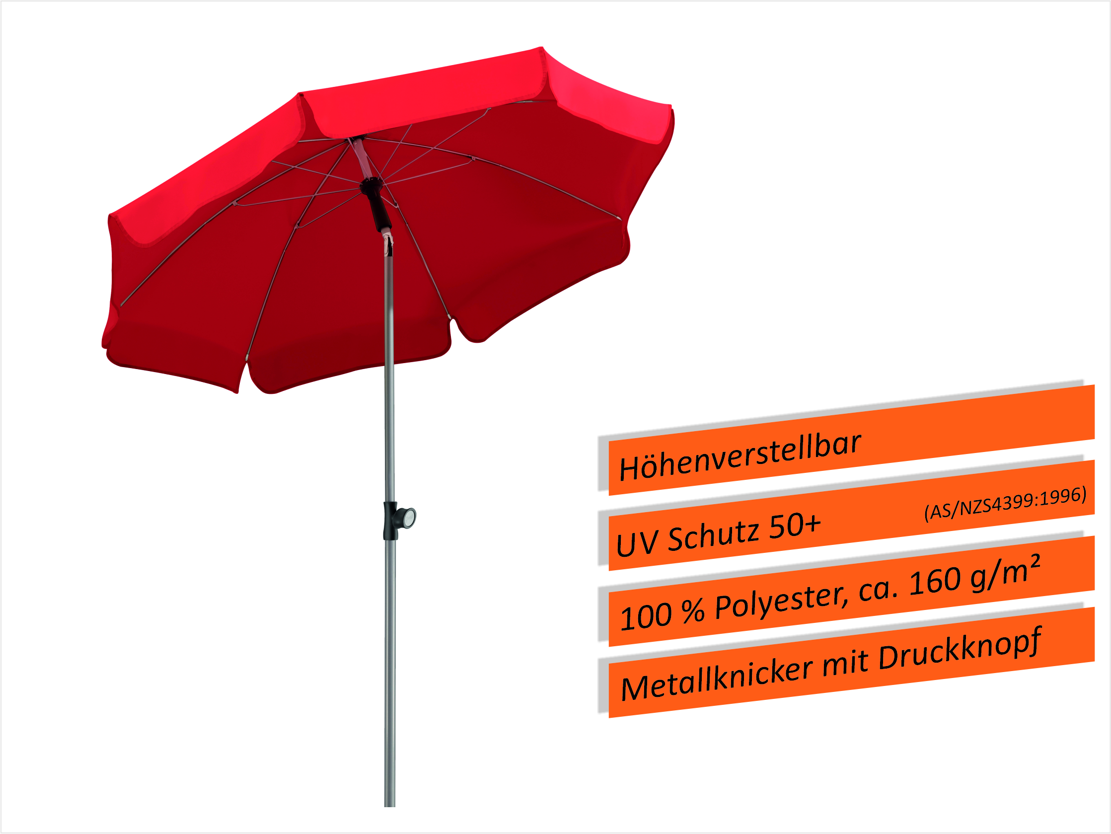 400109_2 Schneider Schirm Locarno 200/8 Rot