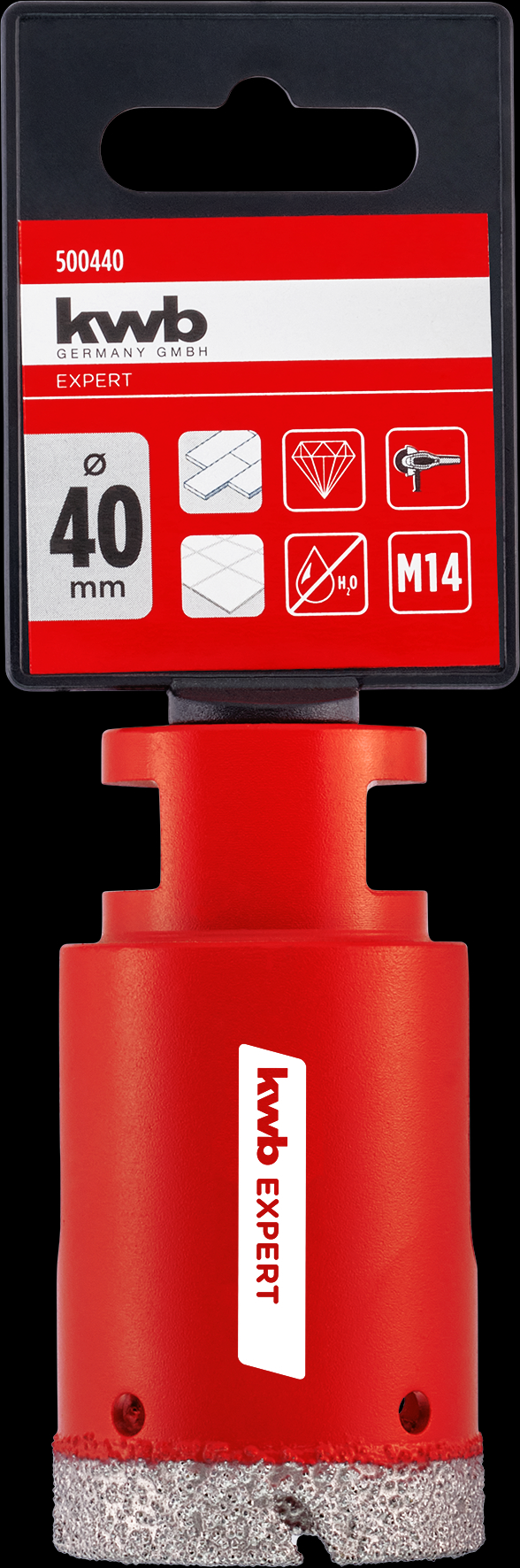 kwb Diamant-Fliesenbohrer M14, 40 mm kwb Diamant-Fliesenbohrer M14, 40 mm