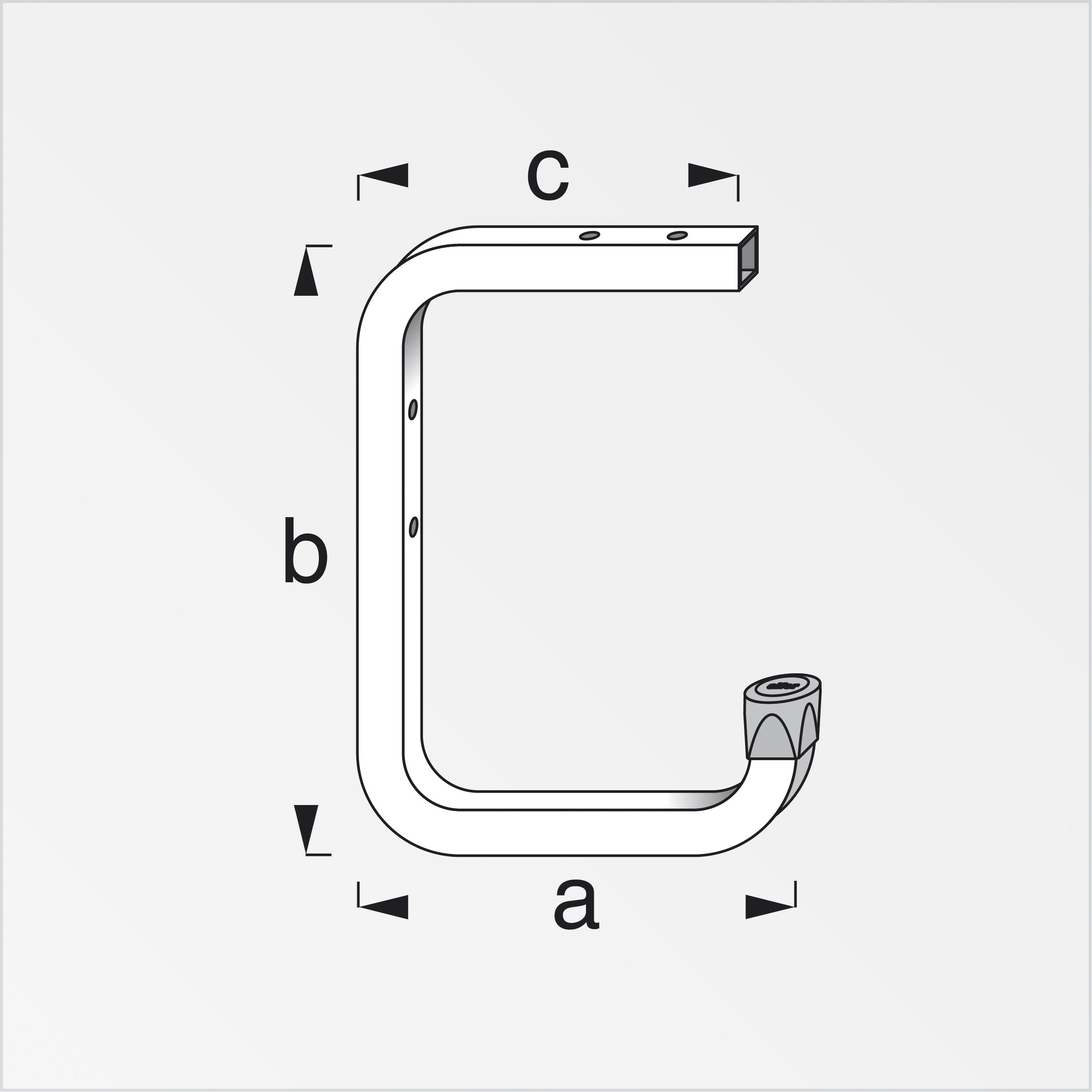 241297_Wand-und-DeckenhakenPDu0olJsgwNsa Alfer orditech-Wand-/Deckenhaken, 115 mm