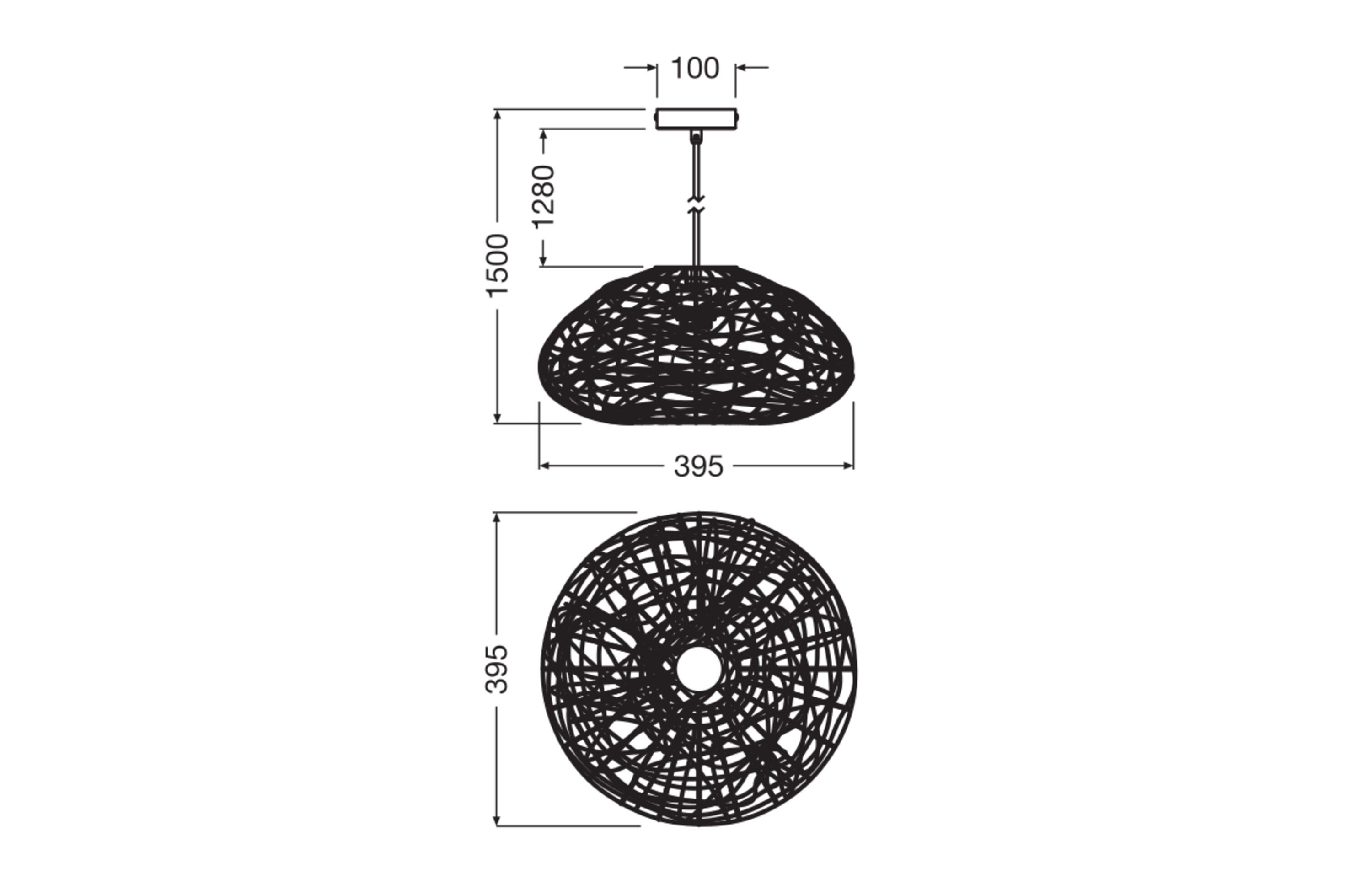 Osram Decor Pendelleuchte Pendant, 1xE27, schwarz