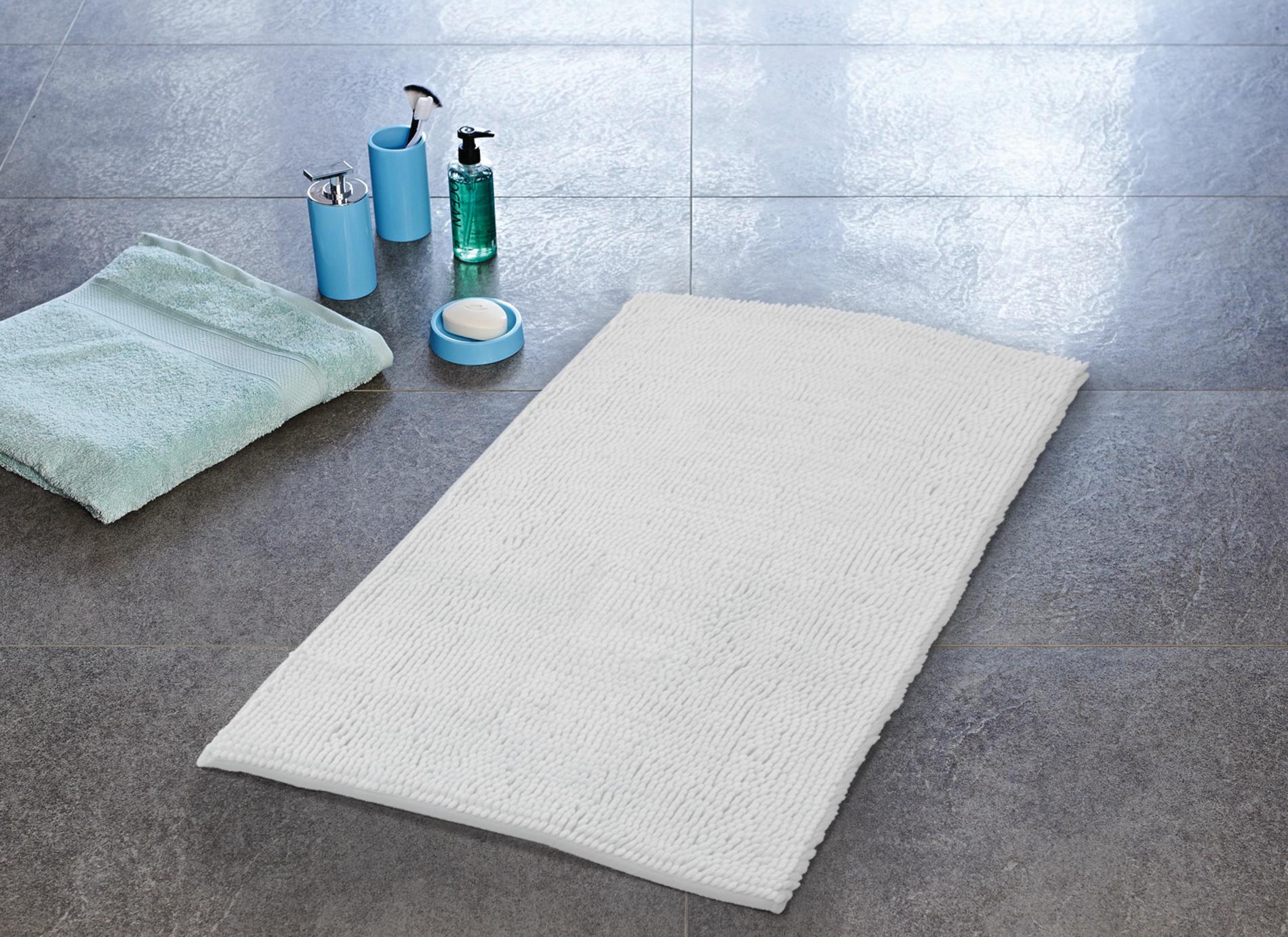 737196-2   TEPPICH 55X85 CM SOFT WEIß
