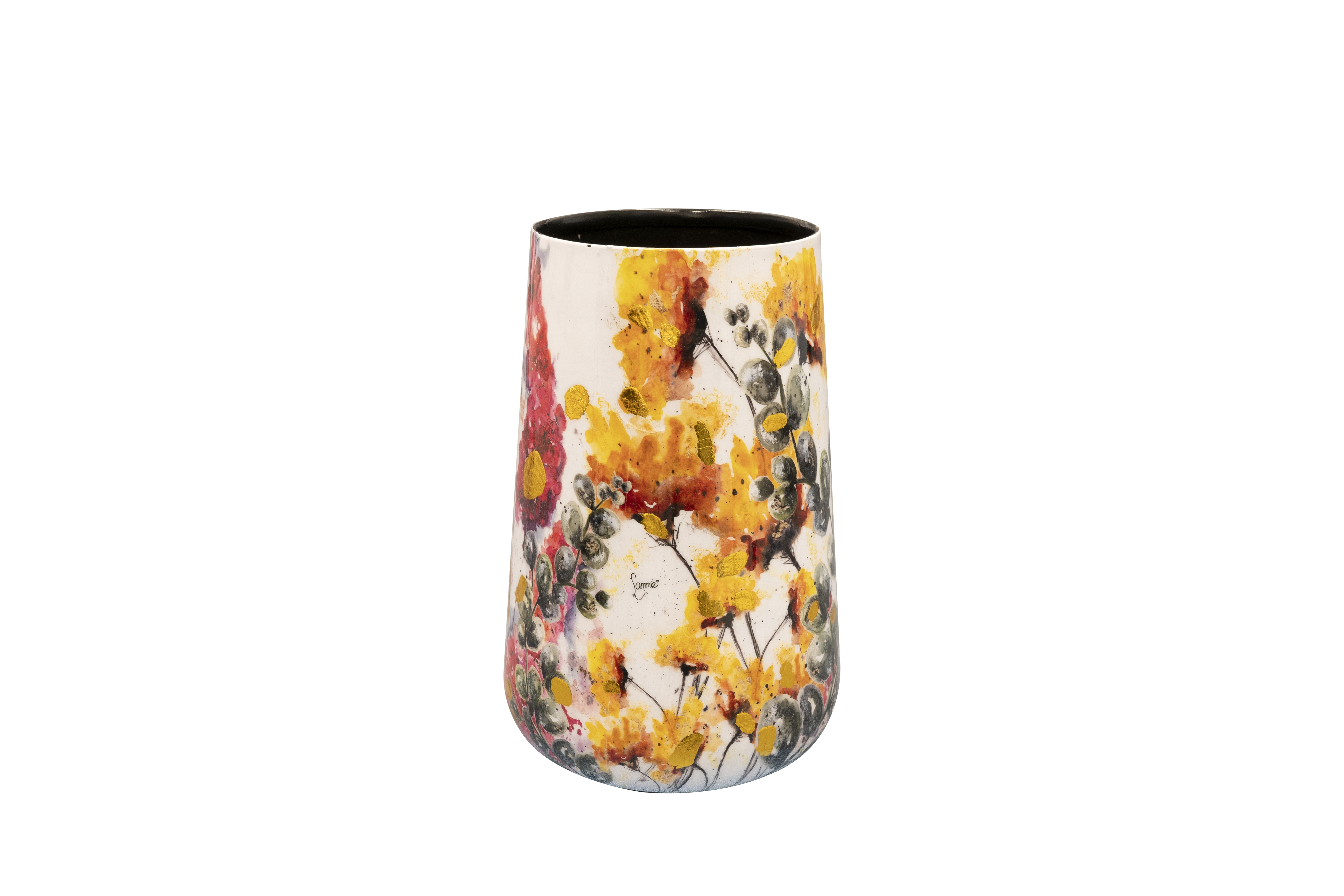 TS Vase Floral white, Ø13 H20